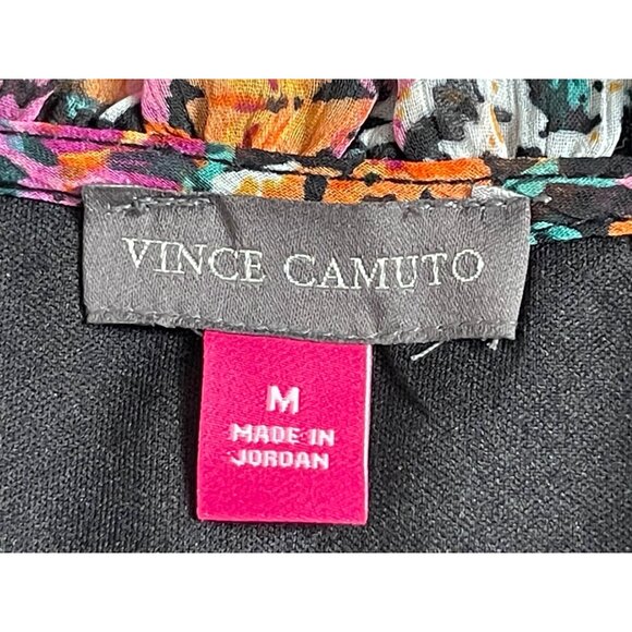 NWT Vince Camuto Women's Lightweight Three Tier Mini Dress Black/Multi, Medium - Picture 8 of 8